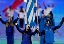 Η Ελληνική Σημαία άνοιξε την παρέλαση στην τελετή έναρξης των 24ων Χειμερινών Ολυμπιακών Αγώνων